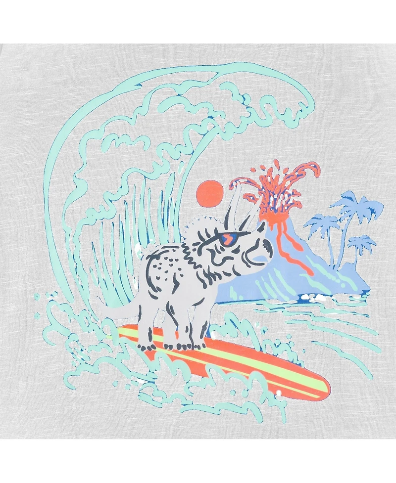 Andy and Evan Toddler Boys Surfing Dino Graphic Tee