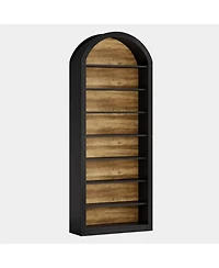 Slickblue Tall 6 Tier Bookcase for Living Room Bedroom and Office