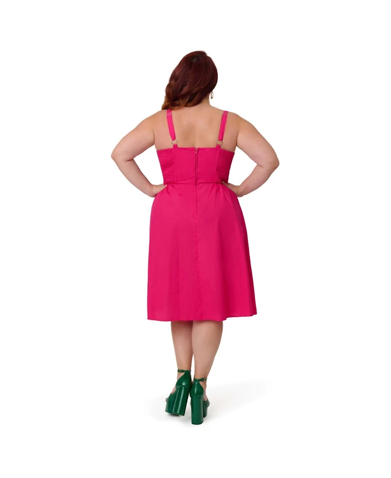 Unique Vintage Plus 1950s Sleeveless Swing Dress