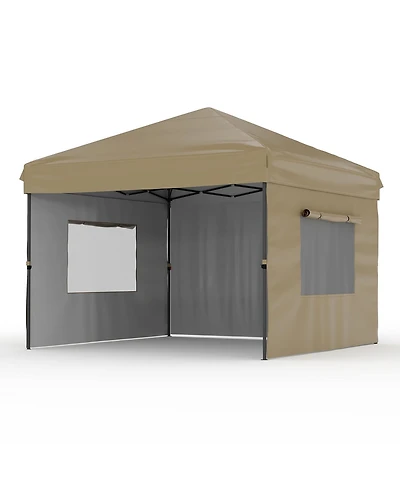 homfan Instant Pop Up Canopy Tent with 3 Sidewalls, Waterproof Uv-Protective Event Shelter, Wheeled Bag, Multiple Colors