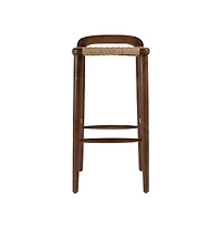 Butler Specialty Luna 30 in. Seat Height Wood and Jute Woven Low Back Counter Stool
