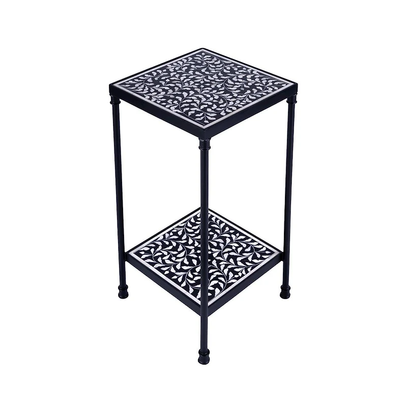 Butler Specialty Lana Resin and Bone Inlay Side Table