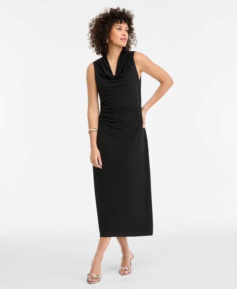 I.n.c. International Concepts Women's Cowlneck Sleeveless Dress, Macy's Exclusive