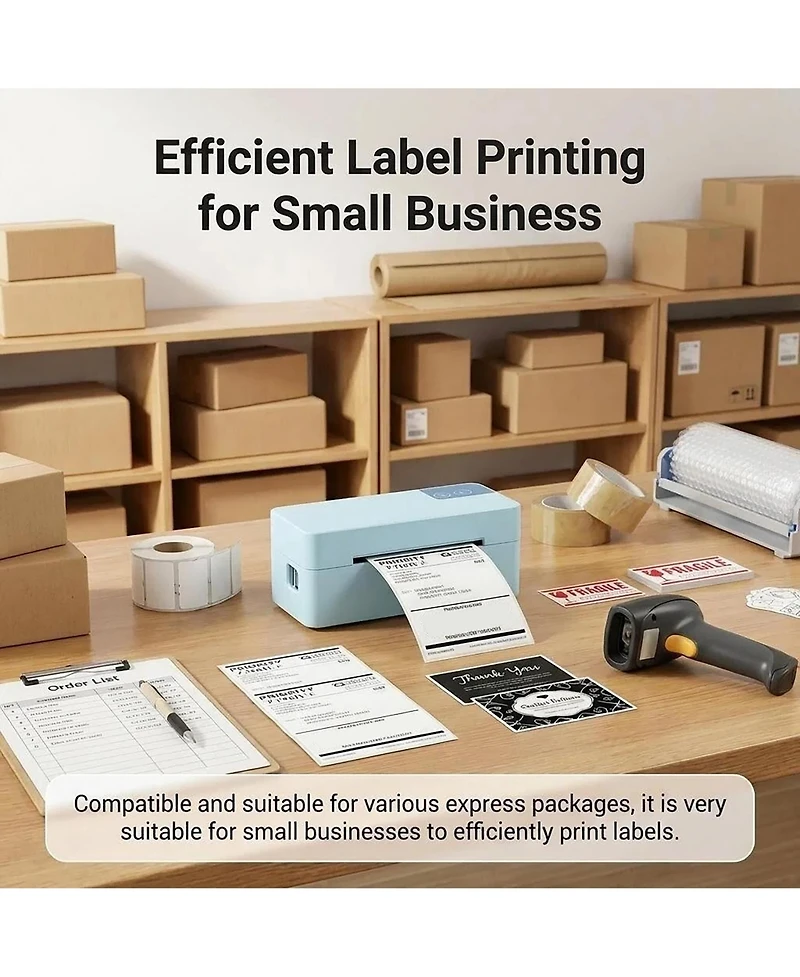 Swifint Thermal Shipping Label Printer, 4x6 Bluetooth Label Printer for Small Business, Wireless Label Maker, Works with iOS, Android
