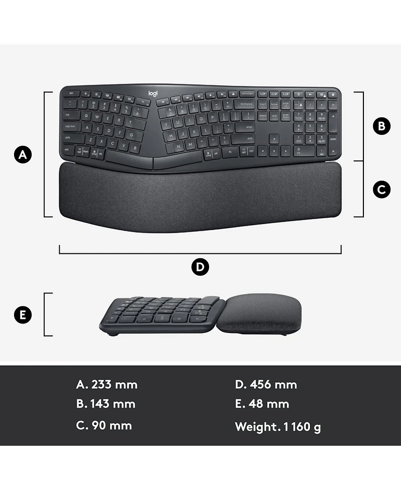 Logitech Ergo K860 Wireless Split Ergonomic Keyboard