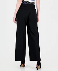T Tahari Women's Extended Tab Wide Leg Pants