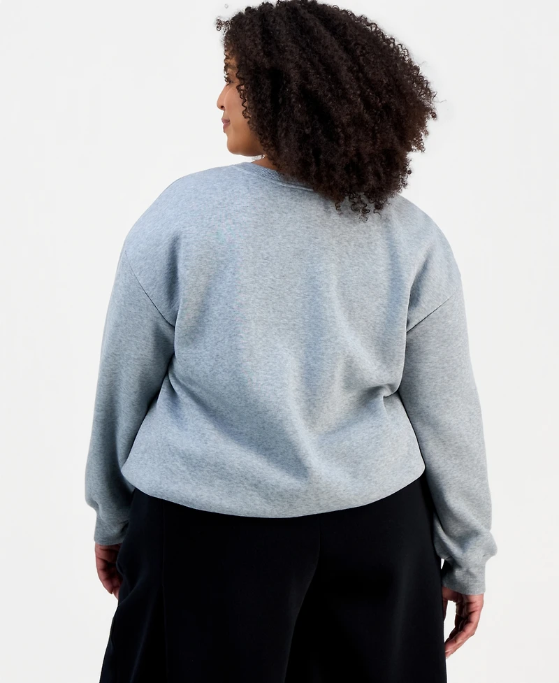 Full Circle Trends Trendy Plus Bubble-Hem Sweatshirt