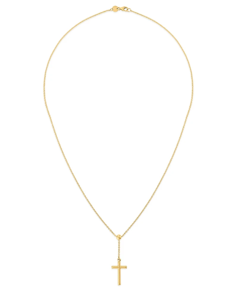 Macy's Cross Lariat Pendant Necklace in 10k Yellow Gold