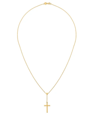 Macy's Cross Lariat Pendant Necklace in 10k Yellow Gold