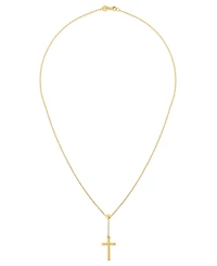 Macy's Cross Lariat Pendant Necklace in 10k Yellow Gold