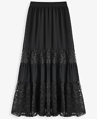 I.n.c. International Concepts Women's Lace-Trim Tiered Midi Skirt, Macy's Exclusive