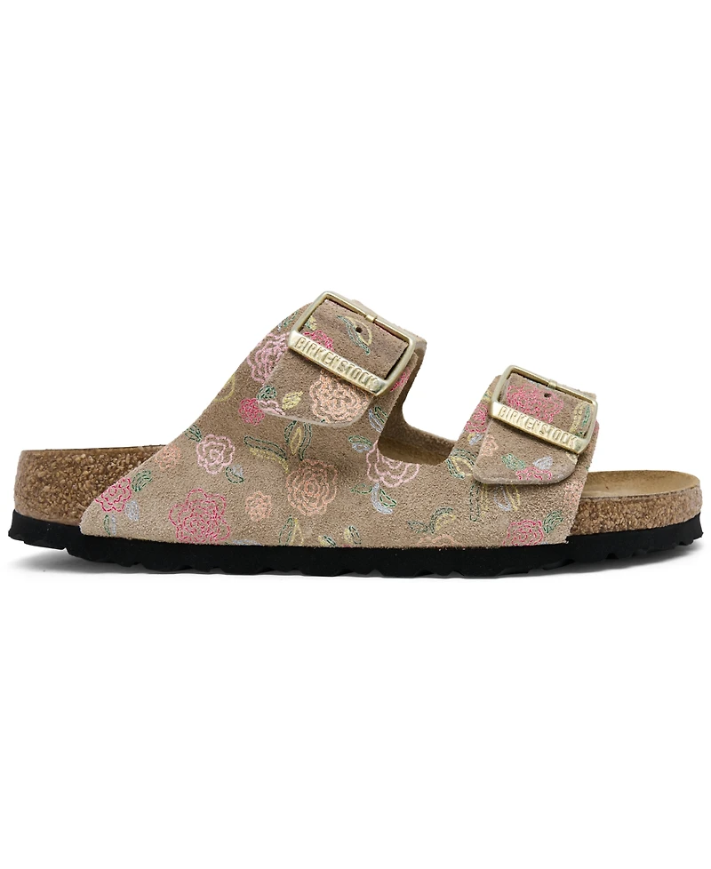 Birkenstock Women's Arizona Suede Leather Floral Print Sandals from Finish Line
