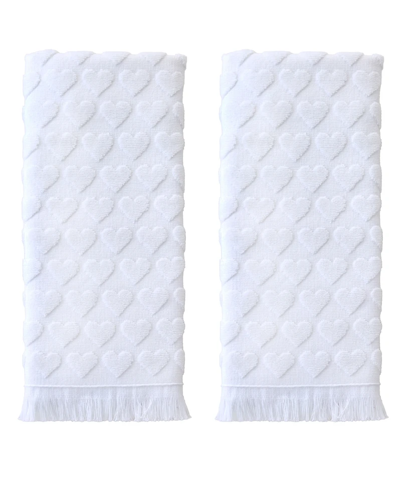 Skl Home Heart Jacquard Hand Towel 2-Pc.Hand Towel Set