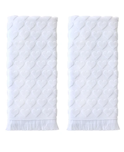 Skl Home Heart Jacquard Hand Towel 2-Pc.Hand Towel Set