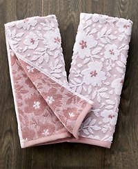 Skl Home Floral Jacquard 2-Pc. Hand Towel Set