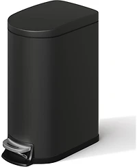 gaomon 1.6 Gal Step-On Stainless Steel Trash Can, Garbage Bin with Soft Close Lid, Black