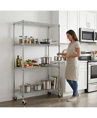 Streamdale Furniture 4-Tier Adjustable Heavy-Duty Wire Shelving Unit