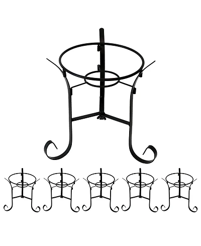 Sunnydaze Decor Indoor/Outdoor Decorative Steel Scroll Gazing Ball Stand for 10" or 12" Outdoor Garden Gazing Globes - 9" H