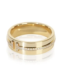Pre-Owned Tiffany & Co Yellow Gold Diamond Tiffany T Wide Ring