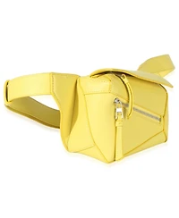 Pre-Owned Loewe Yellow Calfskin Mini Puzzle Edge Bumbag