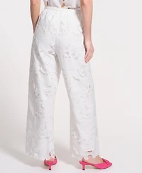 Isaac Mizrahi Women's Eyelet Drawstring Pants