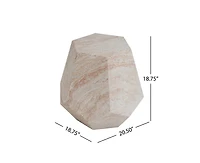 sumyeg Lightweight Concrete Hexagonal Side Table for Indoor and Outdoor Use