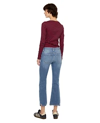 KanCan Essential Women's Savanna Mid Rise Crop Flare Jeans