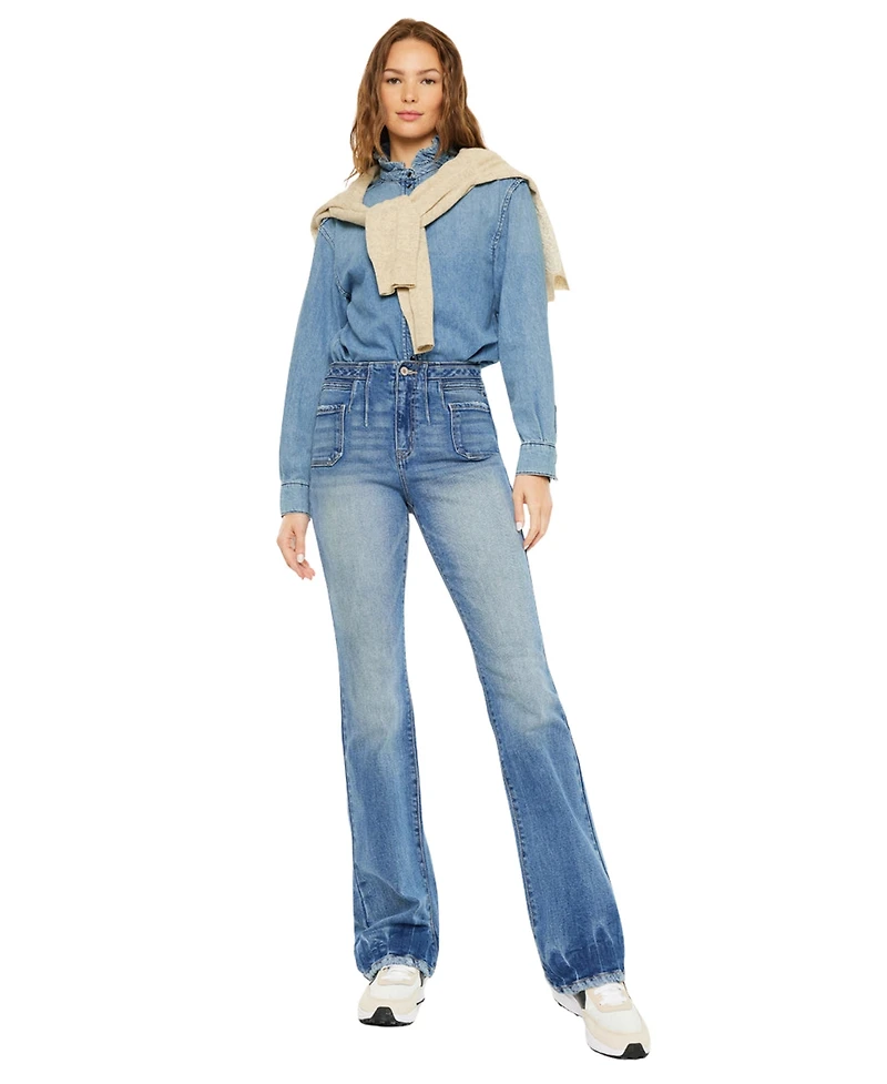 KanCan Women's Denicee High Rise Bootcut Jeans
