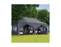 Boyel Living 10 x 20 Feet Pop up Canopy with 6 Sidewalls and Windows and Carrying Bag for Party Wedding Picnic