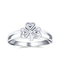 Bling Jewelry Celtic Trinity Peite Design Shamrock Clover Ring