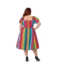 Unique Vintage Plus 1940s Sweetheart Button Front Swing Dress