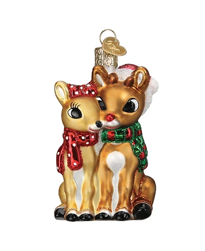Old World Christmas 3.5" Rudolph and Clarice Ornament
