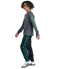 adidas Boys' 8-20 Long-Sleeve Camo Graphic Lineage T-Shirt