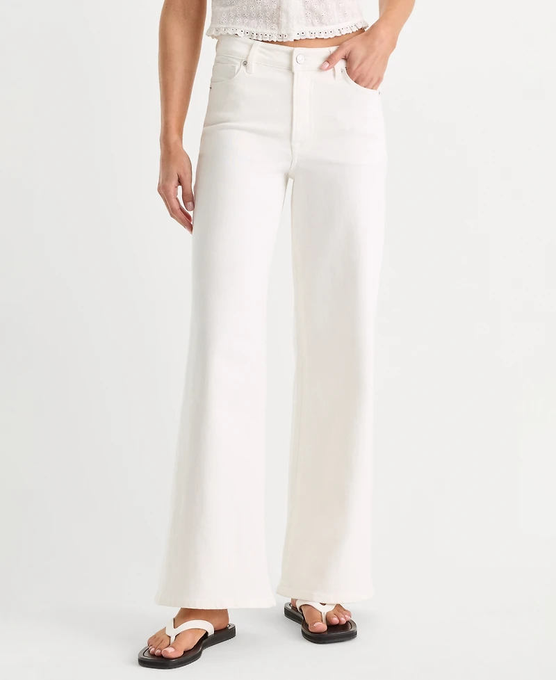 Good American Women's High-Rise Ankle Palazzo Wide-Leg Jeans