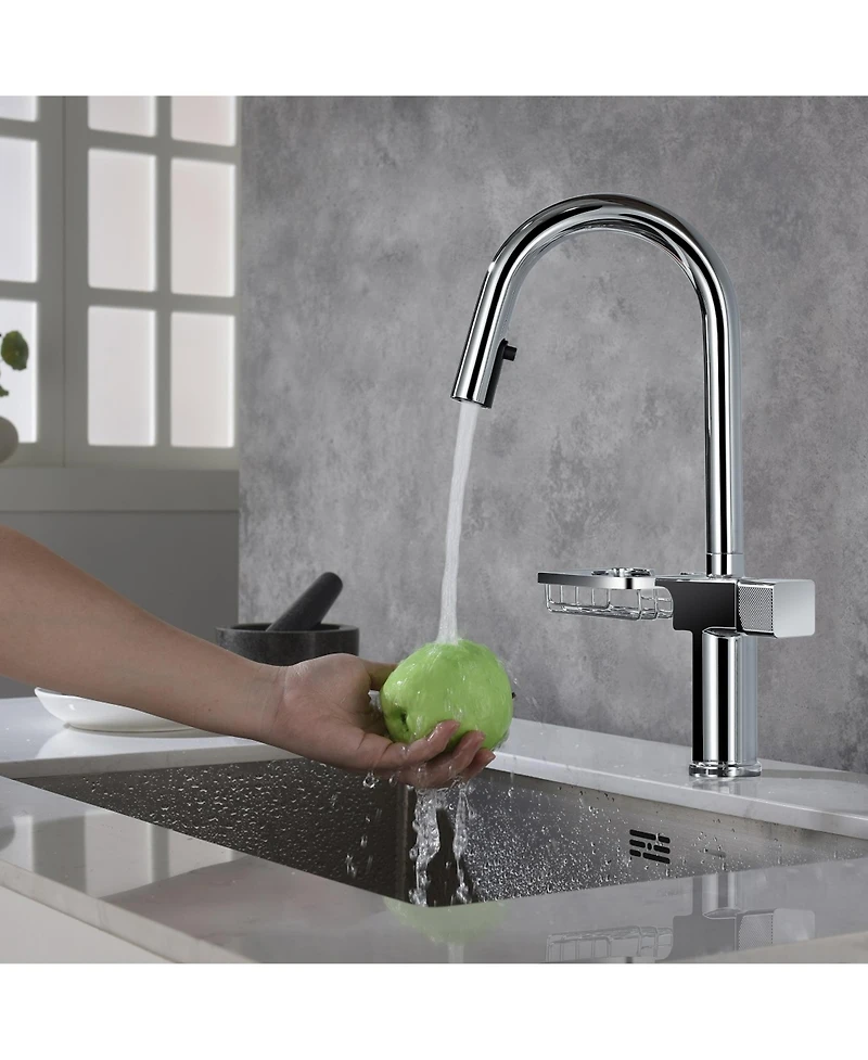 Phying High Arc Pull Down Kitchen Faucet Modern Single Hole Stainless Steel Sink Faucet for Home Kitchen Bathroom