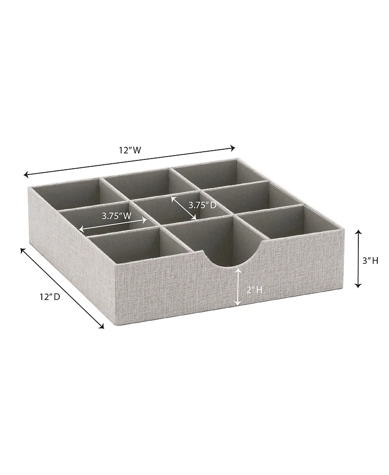 Household Essentials 9-Compartment Drawer Organizers, Pack of 2