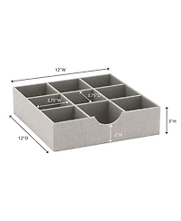 Household Essentials 9-Compartment Drawer Organizers, Pack of 2