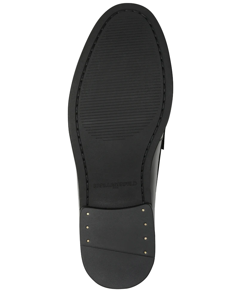 Karl Lagerfeld Men's Embroidered Logo Slip-On Loafers