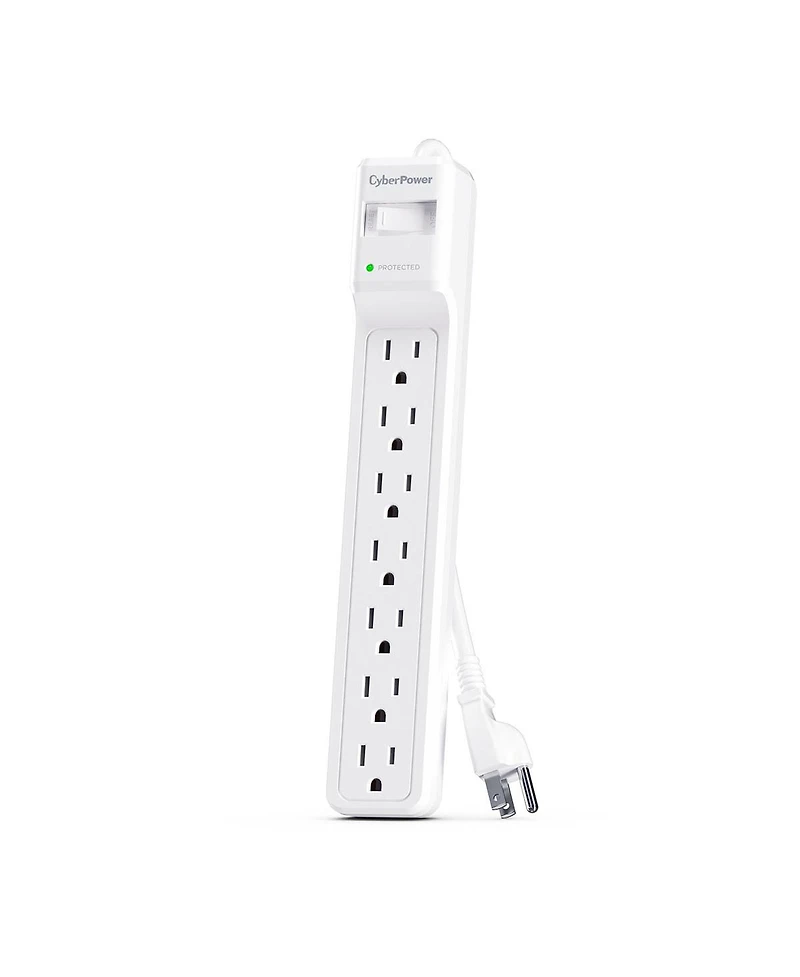 CyberPower CSB706W 7-Outlet Essential Surge Protector with 6' Power Cord, White