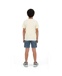 Andy & Evan Big Boys and White Palm Tree Graphic Tee