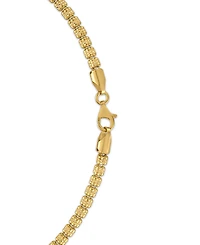 Macy's Men's Diamond-Cut Ice Chain Necklace in 14k Gold over Sterling Silver