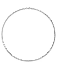 Macy's Men's Pave Diamond-Cut Box Chain Necklace in Sterling Silver