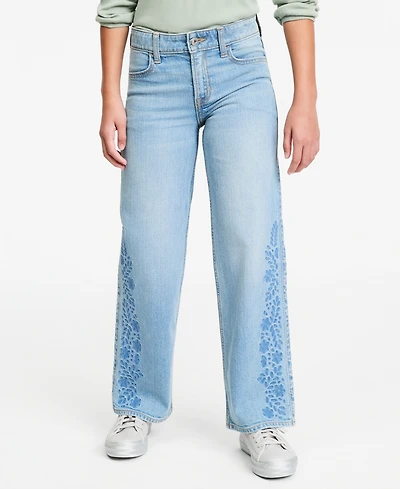 abercrombie kids Girls' 5-18 Embroidered High-Rise Jeans