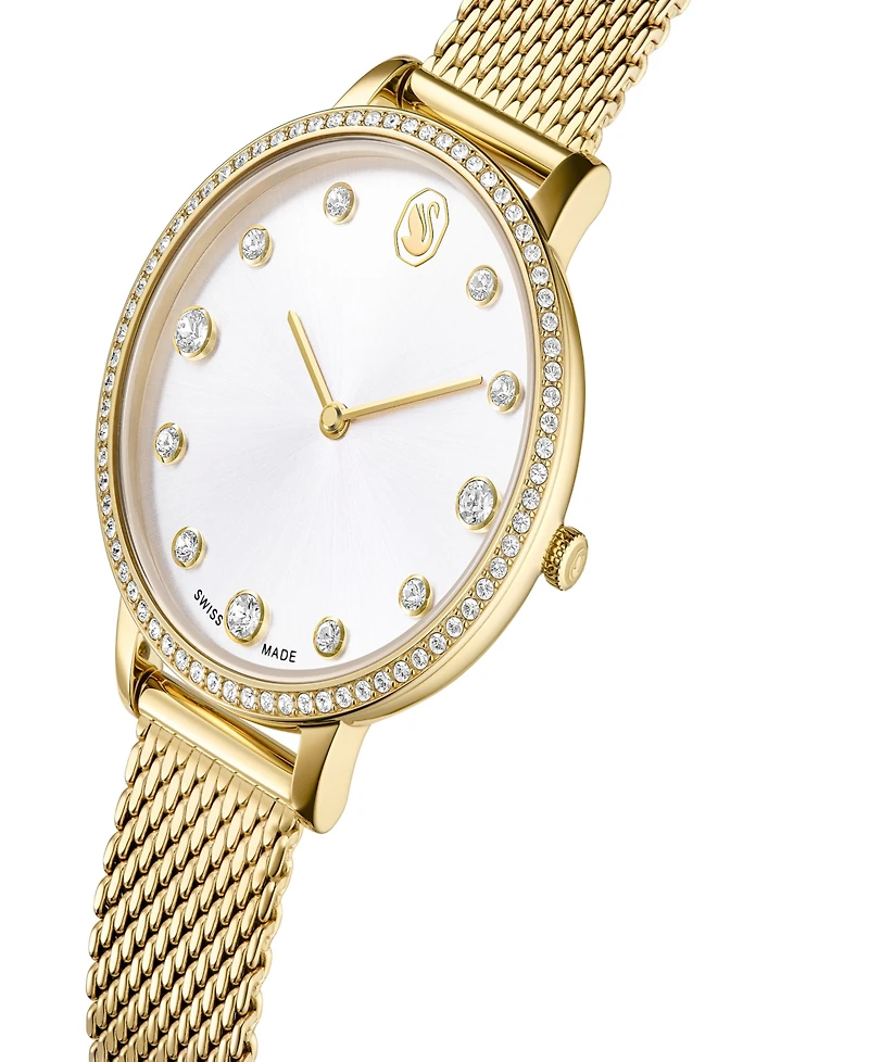 Swarovski Clarica Swiss Metal Bracelet Watch 35 x 35mm