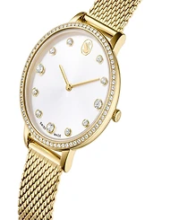 Swarovski Clarica Swiss Metal Bracelet Watch 35 x 35mm