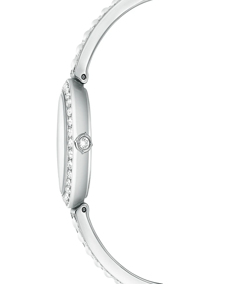 Swarovski Matrix Imitation Pearl Swiss Made Crystal Bangle Bracelet Watch 26 x 26mm