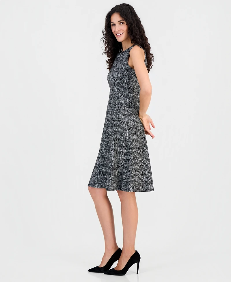 Kasper Petite Sleeveless Seamed Fit & Flare Midi Dress