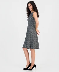 Kasper Petite Sleeveless Seamed Fit & Flare Midi Dress