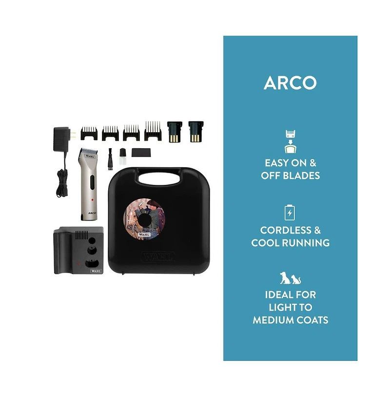 Wahl Professional Animal Arco Equine Horse Cordless Clipper Kit, Champagne