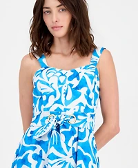 Tahari Asl Women's Belted Sleeveless Midi Dress